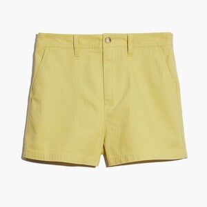 Madewell Yellow Cotton Camp Shorts